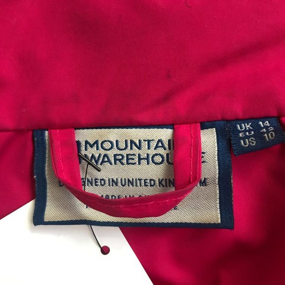 Mountain Warehouse Cambridge Waterproof Jacket Pink Size 14 Rain Coat Anorak - Picture 8 of 11